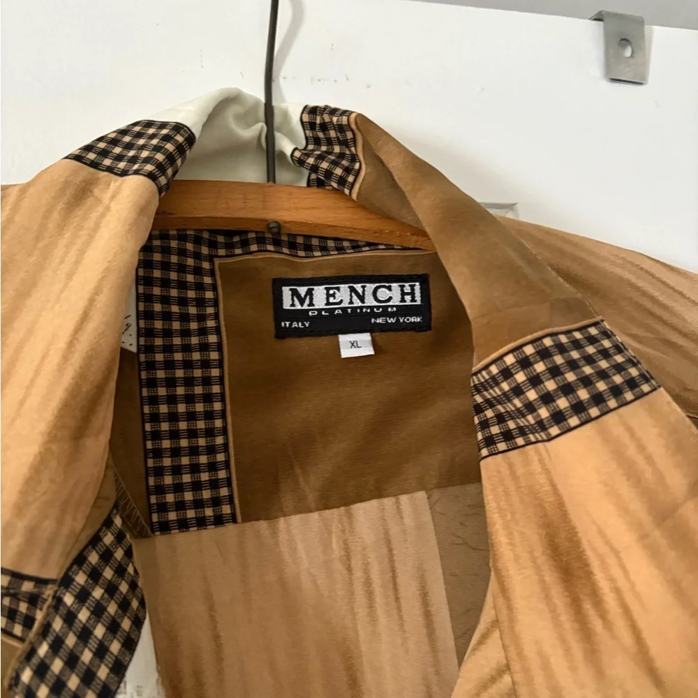 Casual Patchwork Button Down Shirt - Brown and Cream - Picture 2 of 3